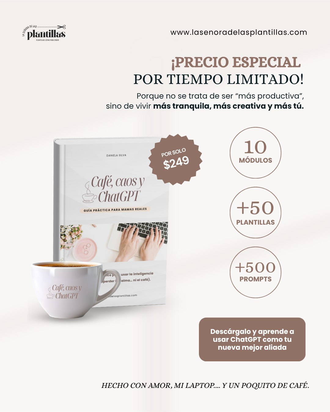 Ebook: Café, Caos y ChatGPT (ChatGPT para mamás)