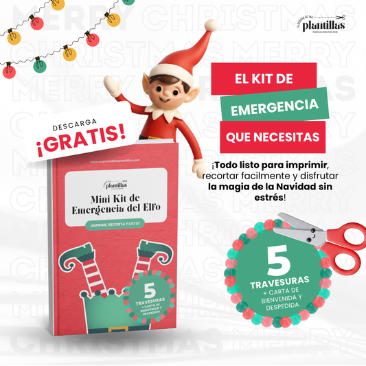 Kit de Emergencia Imprimible “Con 5 Travesuras del Elfo"