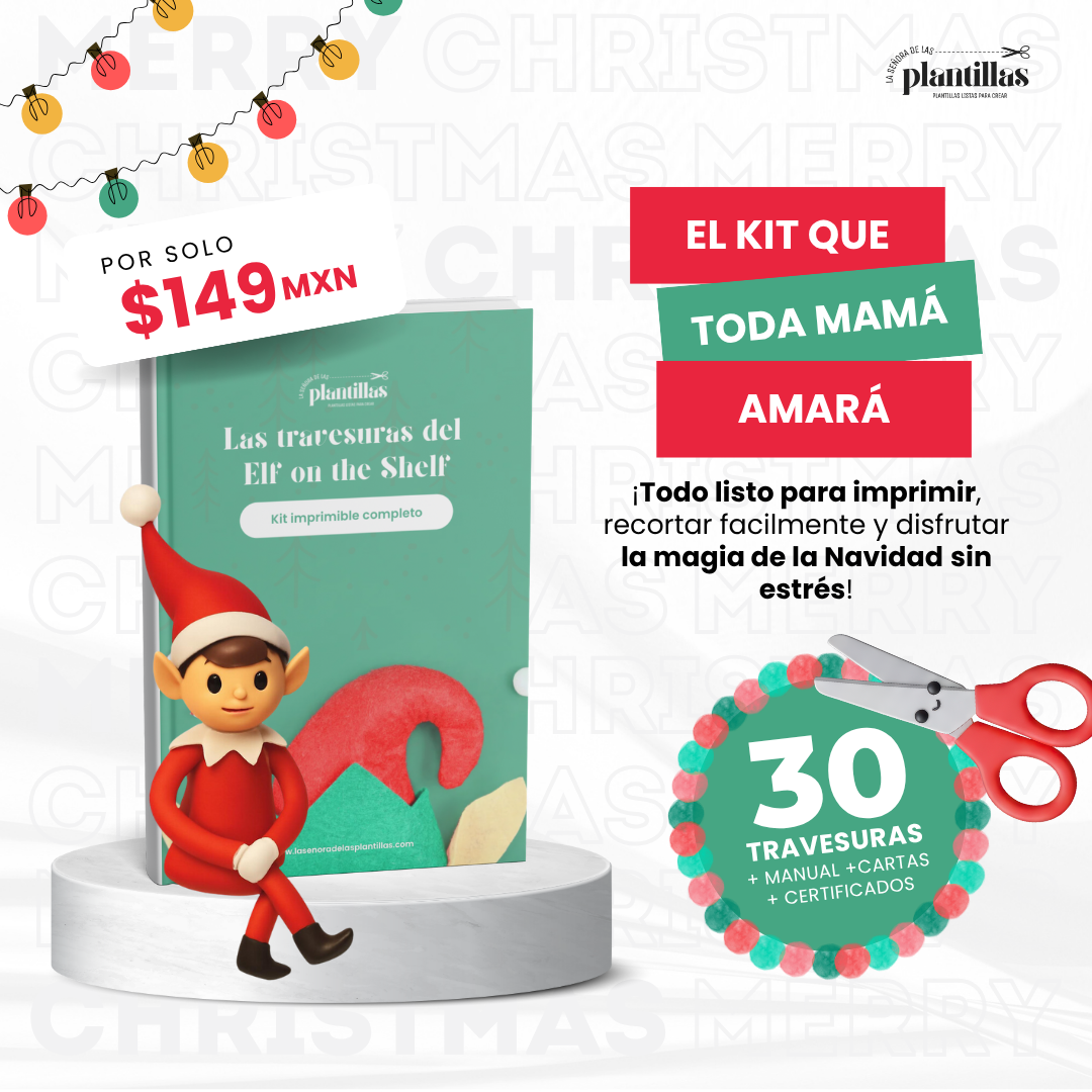 Kit Completo Imprimible “Las Travesuras del Elfo"