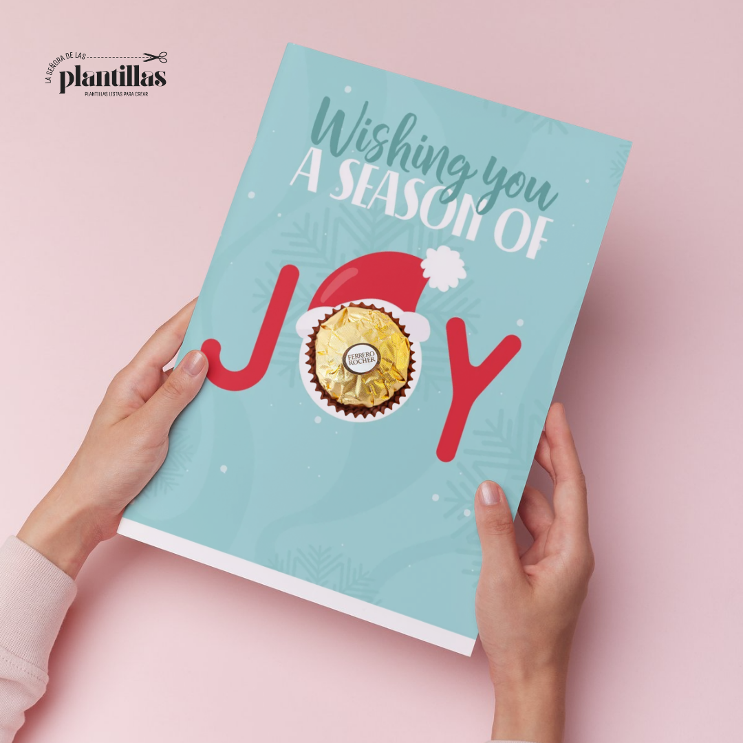 Tarjetas navideñas imprimibles para bálsamo labial o chocolate — La Señora de las Plantillas