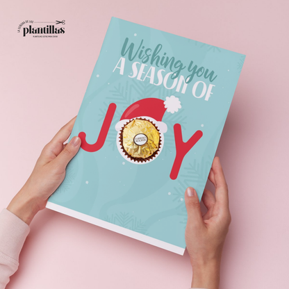 Tarjetas navideñas imprimibles para bálsamo labial o chocolate — La Señora de las Plantillas